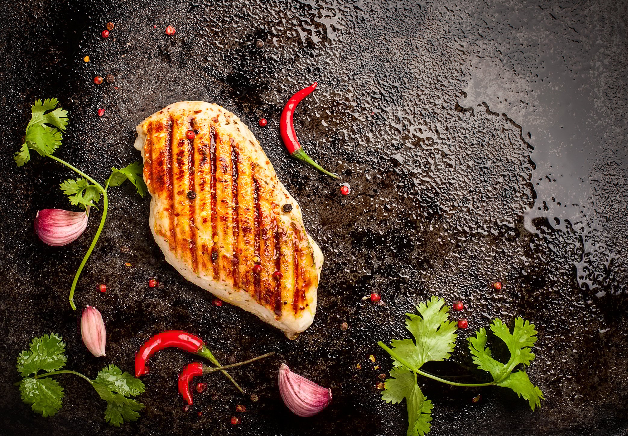 Spicy grilled chicken breast