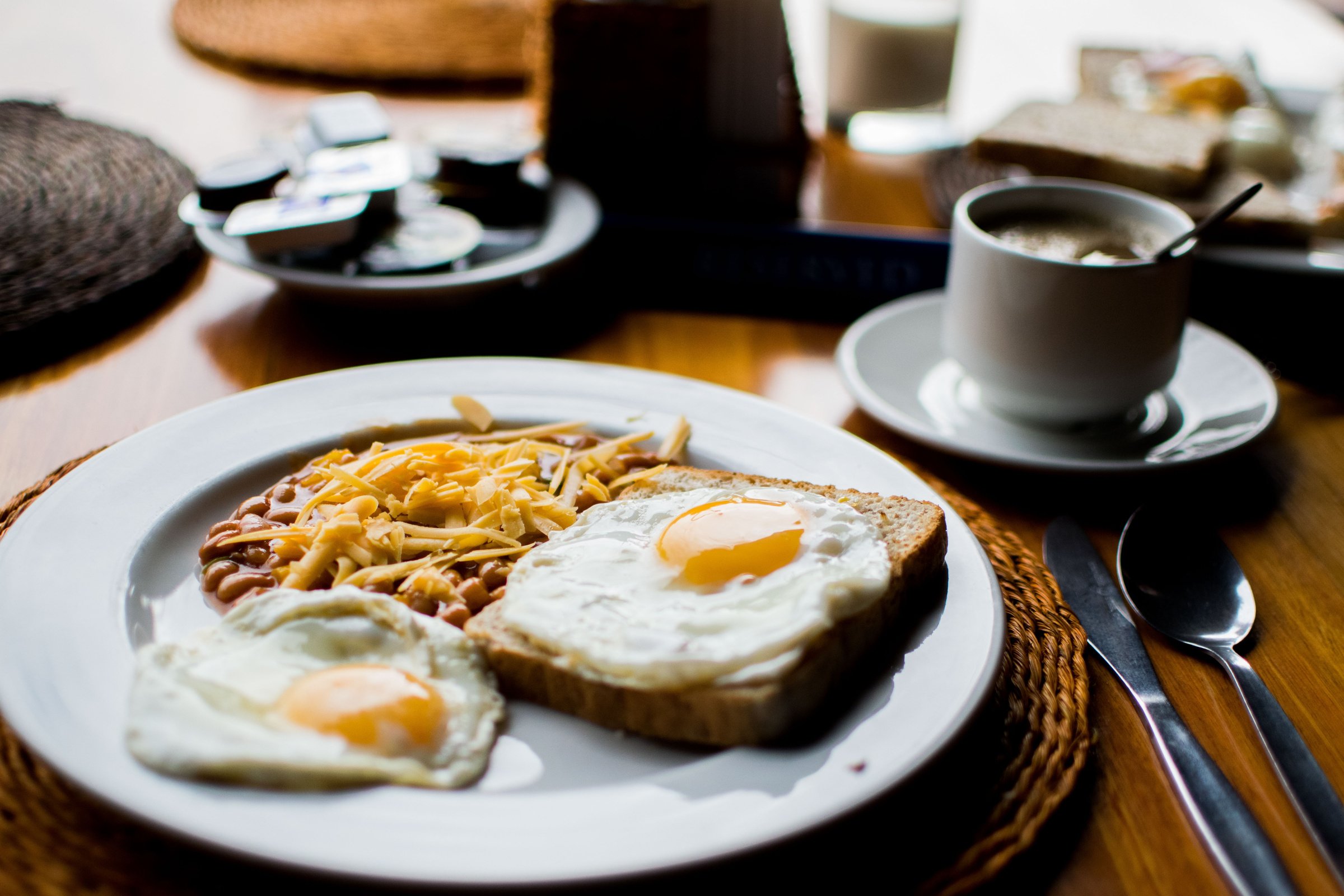 Breakfast with Eggs and Coffee